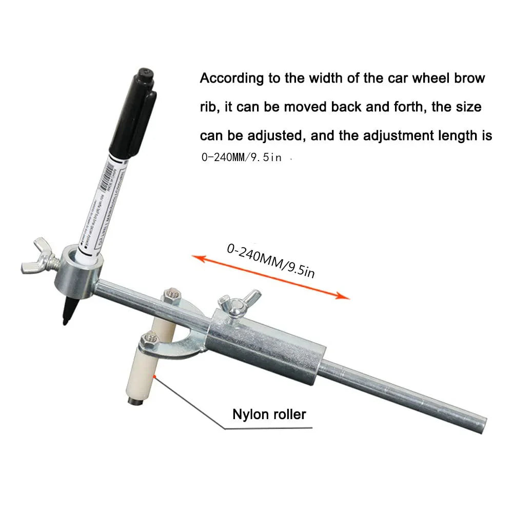 Car Wheel Eyebrow Scriber Sheet Metal Sag Repair Tool Paint Rib Line Data Restoration Parallel Scribe Artifact