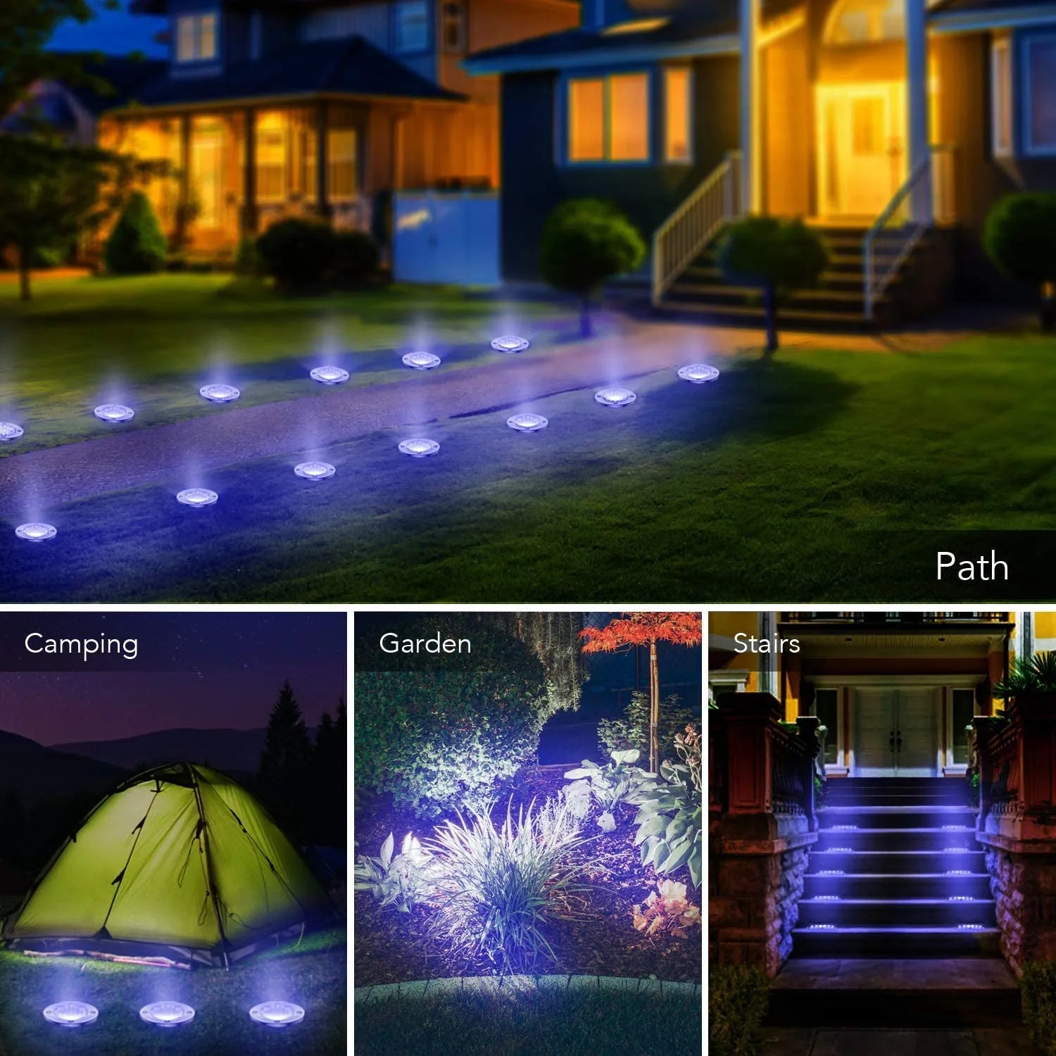 New Waterproof Solar Powered Garden Lights