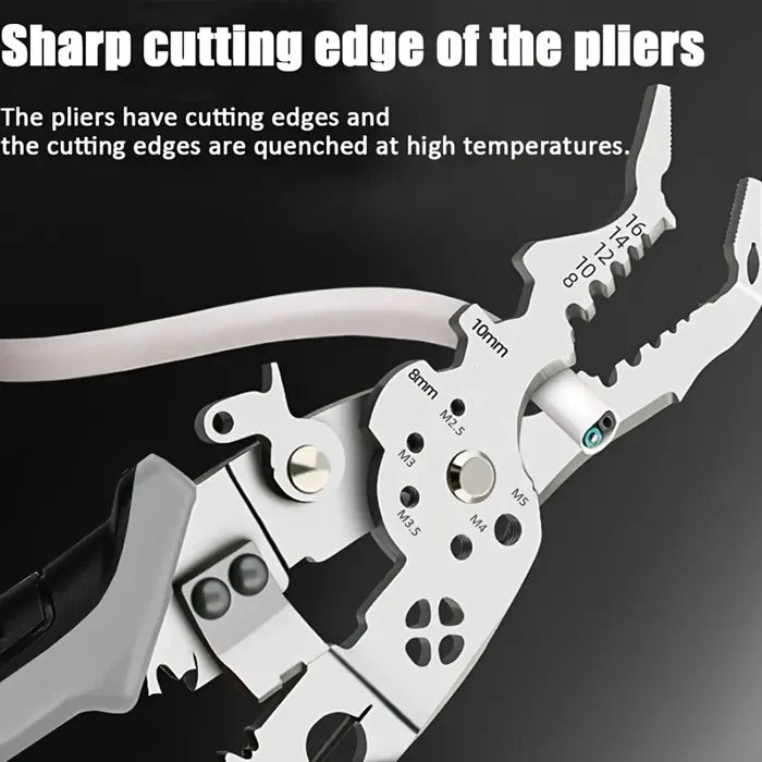 🛒2024 New Multifunctional Elbow Wire Stripping Pliers with a Spring Keychain